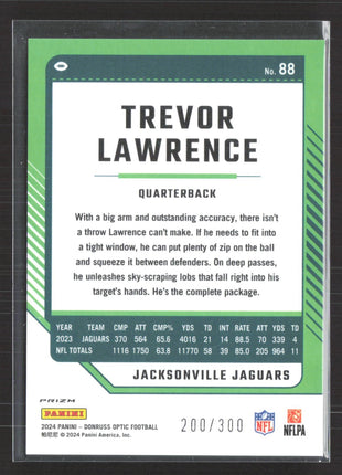 2024 Panini Donruss Optic - Trevor Lawrence #88 Wave Prizm /300