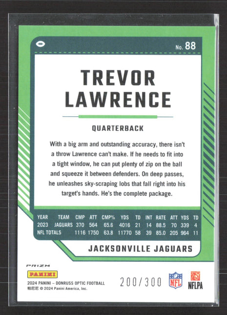2024 Panini Donruss Optic - Trevor Lawrence #88 Wave Prizm /300