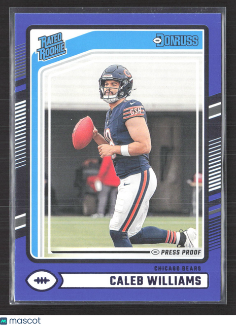 2024 Panini Donruss - Rated Rookie Caleb Williams #327 Blue Press Proof (RC)