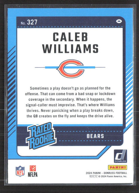 2024 Panini Donruss - Rated Rookie Caleb Williams #327 Blue Press Proof (RC)