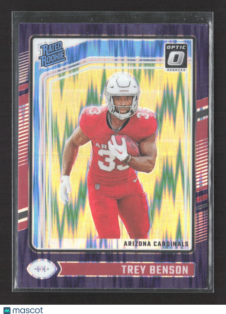 2024 Panini Optic Trey Benson Rated Rookie #293 Purple Shock