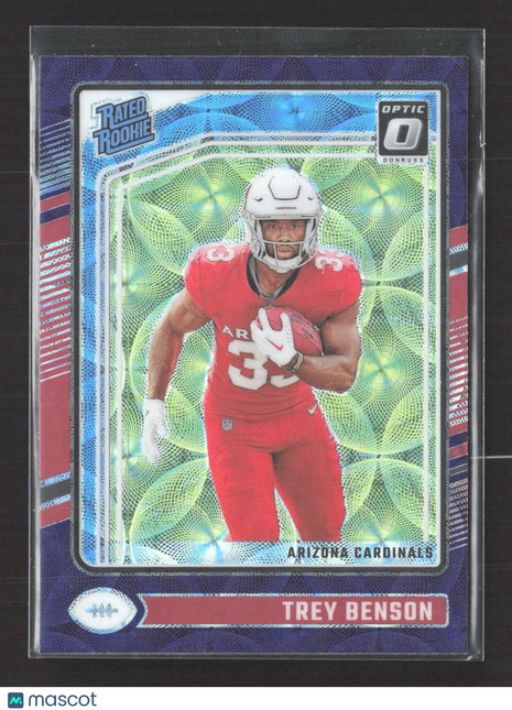 2024 Panini Donruss Optic Rated Rookie Trey Benson #293 Purple Scope Prizm RC