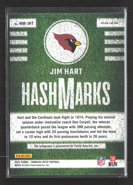 2024 Panini Optic Jim Hart Hashmarks Auto #HM-JHT