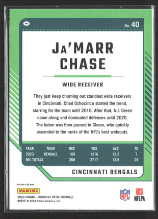 2024 Panini Donruss Optic - Ja'Marr Chase #40 Stars Prizm