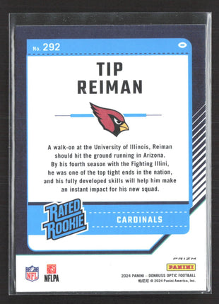 2024 Panini Donruss Optic - Rated Rookie Tip Reiman #292 Holo Prizm (RC)