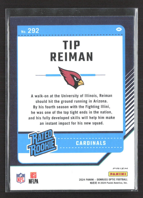 2024 Panini Donruss Optic - Rated Rookie Tip Reiman #292 Holo Prizm (RC)