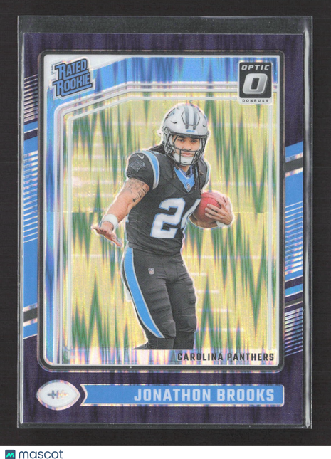 2024 Panini Donruss Optic Rated Rookie Jonathon Brooks #258 Purple Shock Prizm
