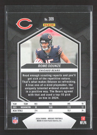 2024 Panini Mosaic - Rookies Rome Odunze #309 (RC)