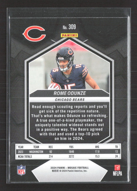 2024 Panini Mosaic - Rookies Rome Odunze #309 (RC)