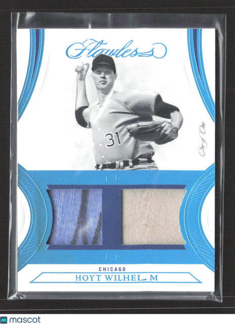 2022 Panini Flawless - Dual Patch Hoyt Wilhelm #DP-HW Platinum 1/1
