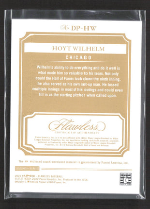 2022 Panini Flawless - Dual Patch Hoyt Wilhelm #DP-HW Platinum 1/1