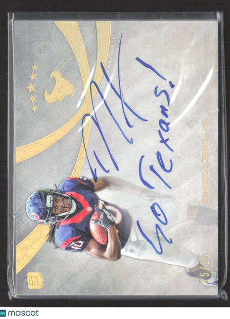 2013 Topps Five Star Deandre Hopkins Future Quotable Rc Auto /25 "Go Texans"