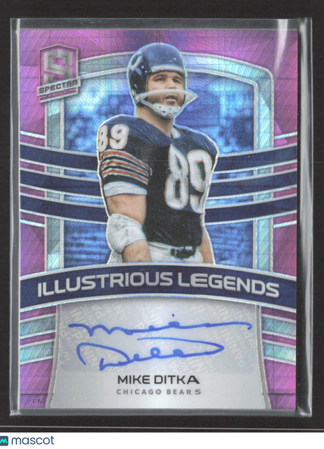 2021 Panini Spectra Illustrious Legends Mike Ditka Neon Pink Prizm /6 Auto