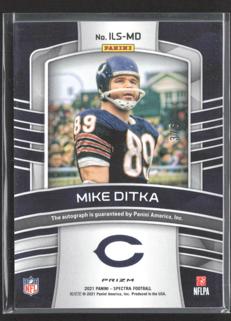 2021 Panini Spectra Illustrious Legends Mike Ditka Neon Pink Prizm /6 Auto