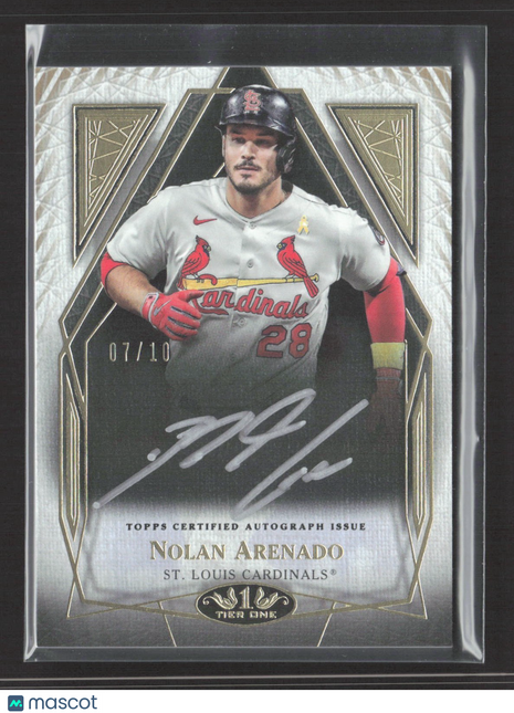 2022 Topps Tier One - Tier One Autographs Nolan Arenado #T1A-NA Silver Ink /10