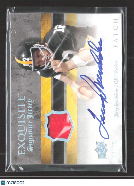 2008 Upper Deck Exquisite Collection Patch Auto Terry Bradshaw #ESS-TB Patch /10