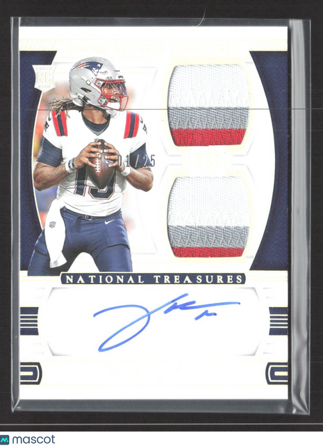 2024 Panini National Treasures Joe Milton Rc Gear Patch Auto Silver /25 #RGS-JMN