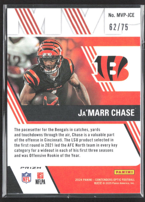 2024 Panini Optic Contenders MVP Ja'Marr Chase #MVP-JCE Pink /75