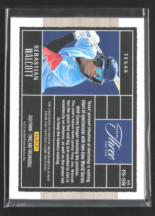 2024 Panini Three and Two  Sebastian Walcott #PS-SW Patch Pink /6