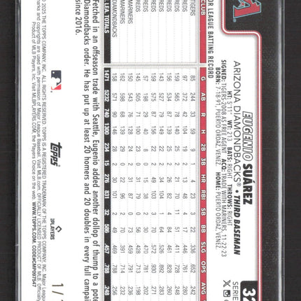 2025 Topps Series 1 - Eugenio Suarez #328 Easter Tins Birds 1/1
