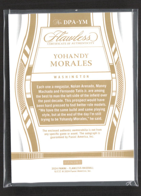 2024 Panini Flawless - Prospect Patch Auto Yohandy Morales #PPA-YM /25