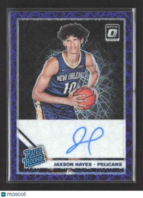 2019-20 Panini Optic Jaxson Hayes Purple Velocity Rated Rookie Auto /10 #190