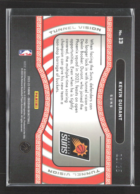 2022-23 Obsidian Tunnel Vision Kevin Durant #13 Electric Etch Green Flood /25