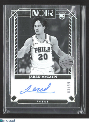 2024-25 Panini Noir Auto Jared McCain #398 /99 (RC)