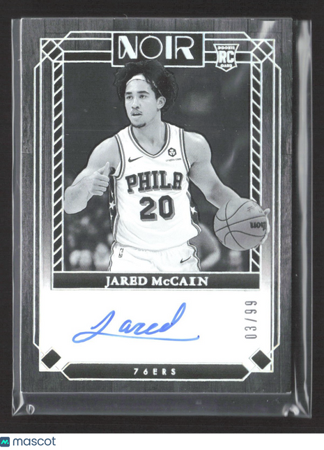 2024-25 Panini Noir Auto Jared McCain #398 /99 (RC)