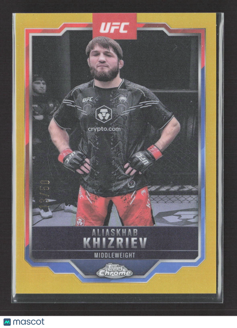 2025 Topps Chrome UFC - Aliaskhab Khizriev #196 Gold Refractor /50