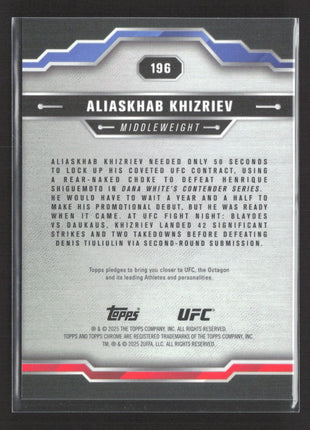 2025 Topps Chrome UFC - Aliaskhab Khizriev #196 Gold Refractor /50