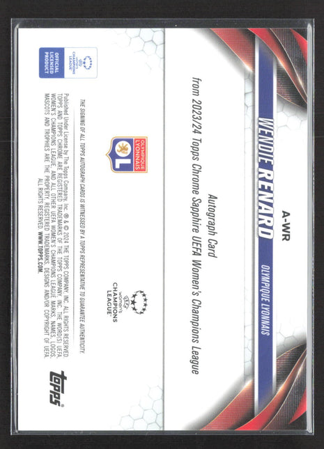 2023-24 Topps Chrome Sapphire Edition Auto Wendie Renard #A-WR Gold /50