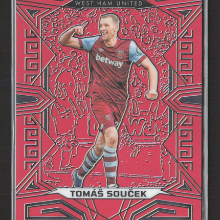 2023-24 Panini Obsidian - Tomas Soucek #127 Electric Etch Red /10