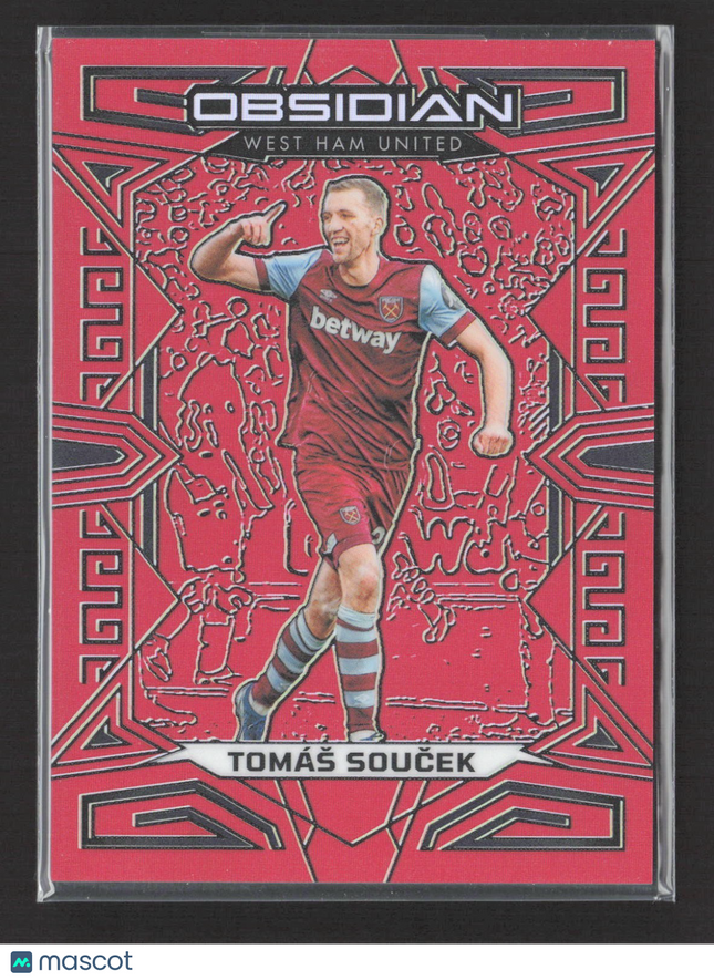 2023-24 Panini Obsidian - Tomas Soucek #127 Electric Etch Red /10