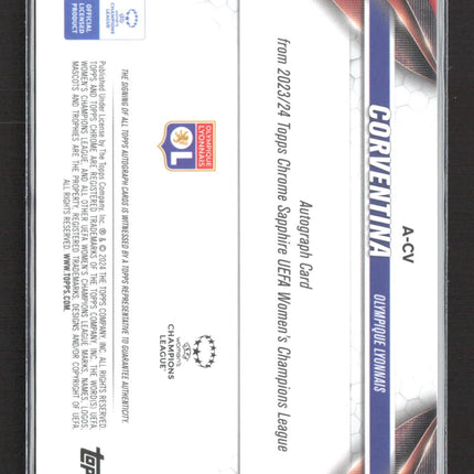 2023-24 Topps Chrome Sapphire Corventina Rc Auto #A-CV