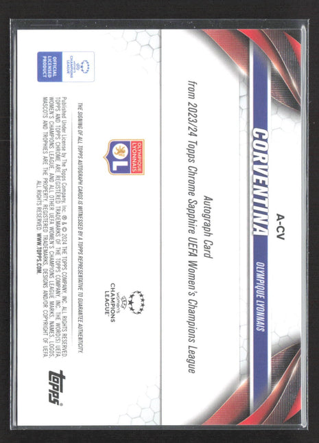 2023-24 Topps Chrome Sapphire Corventina Rc Auto #A-CV