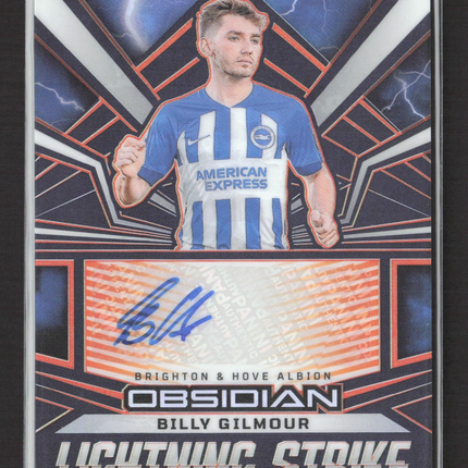 2023-24 Obsidian Lightning Billy Gilmour #LS-BG Electric Etch Orange /99 Auto