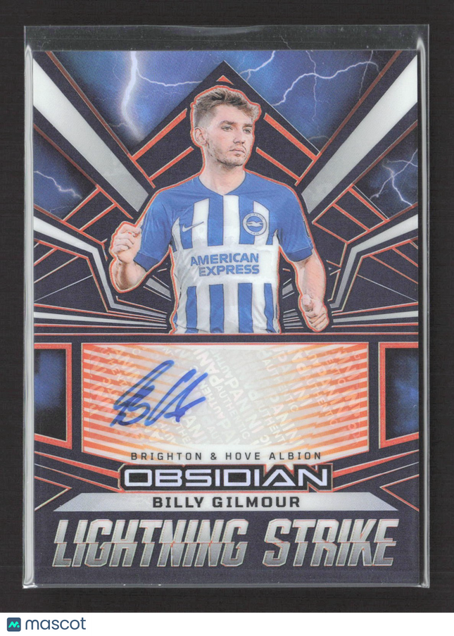 2023-24 Obsidian Lightning Billy Gilmour #LS-BG Electric Etch Orange /99 Auto