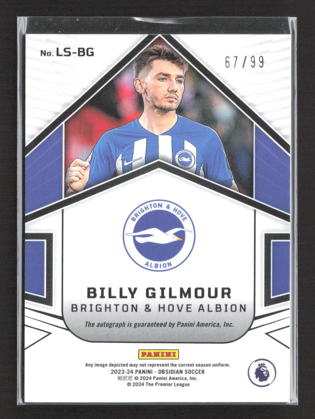 2023-24 Obsidian Lightning Billy Gilmour #LS-BG Electric Etch Orange /99 Auto