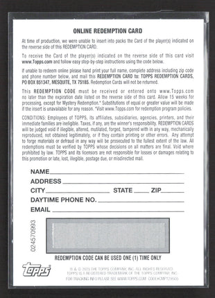 2025 Topps Chrome UFC Rookie Auto Vinicius Oliveira #CRA-VO (AU, RC)