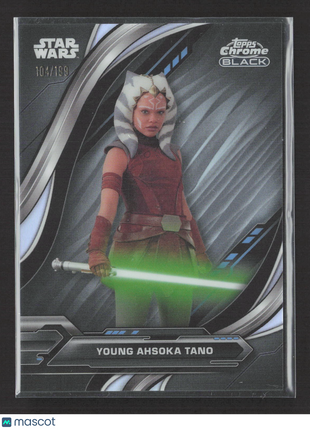 Star Wars Topps Chrome Black Young Ahsoka Tano /199 #73 Refractor