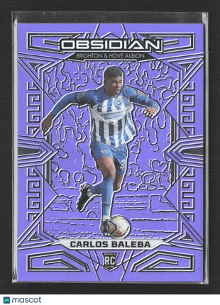 2023-24 Panini Obsidian - Carlos Baleba #24 Electric Etch Purple Flood /25 (RC)