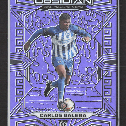 2023-24 Panini Obsidian - Carlos Baleba #24 Electric Etch Purple Flood /25 (RC)