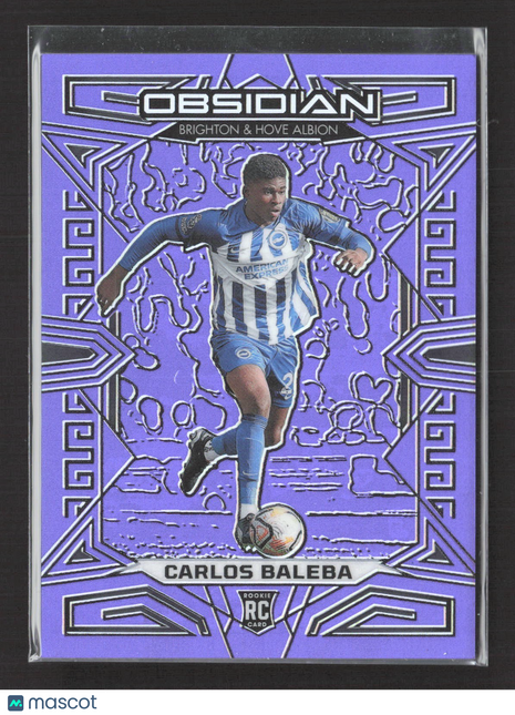 2023-24 Panini Obsidian - Carlos Baleba #24 Electric Etch Purple Flood /25 (RC)