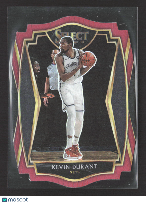 2020-21 Panini Select Premier Level Kevin Durant #101 Maroon Prizm Die-Cut /175
