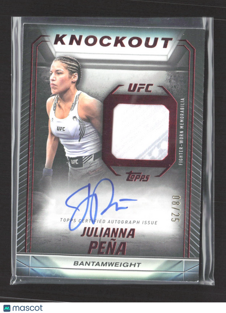 2024 Topps UFC Knockout Julianna Pena Relic Auto Red /25