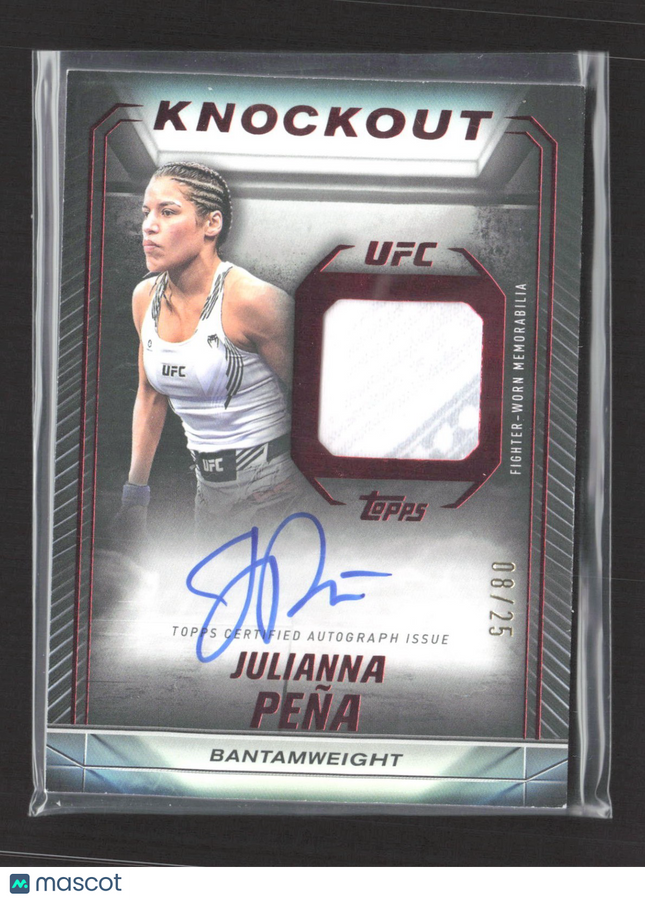 2024 Topps UFC Knockout Julianna Pena Relic Auto Red /25