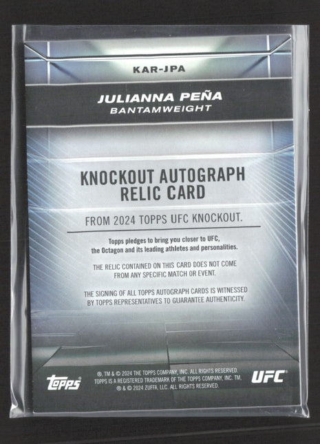 2024 Topps UFC Knockout Julianna Pena Relic Auto Red /25