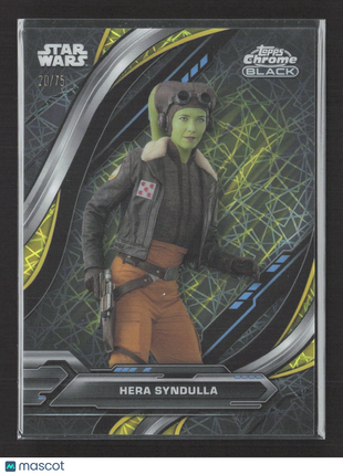 Star Wars Topps Chrome Black Hera Syndulla Yellow /75 #12