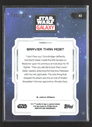 Star Wars Galaxy Chrome Darth Vader Braver than Most /199 #43
